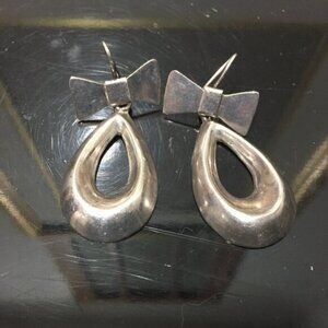 VINTAGE SILVER 925 LARGE DROP EARRINGS
